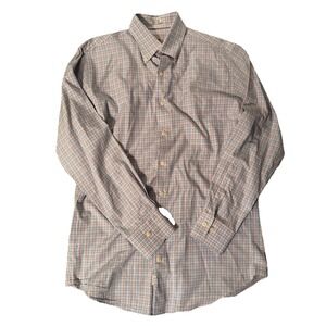 Men's Peter Millar Crown Button down plaid shirt size M